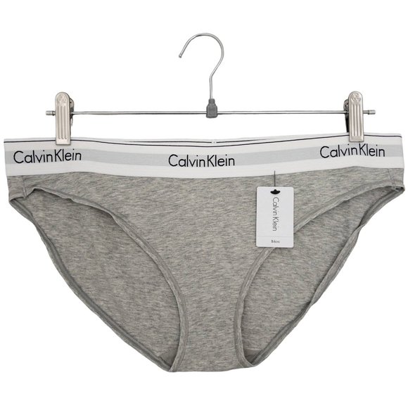 CALVIN KLEIN Women's Modern Cotton Bikini Bottom Size XL NWT Grey Heather - 0160 - Picture 9 of 9